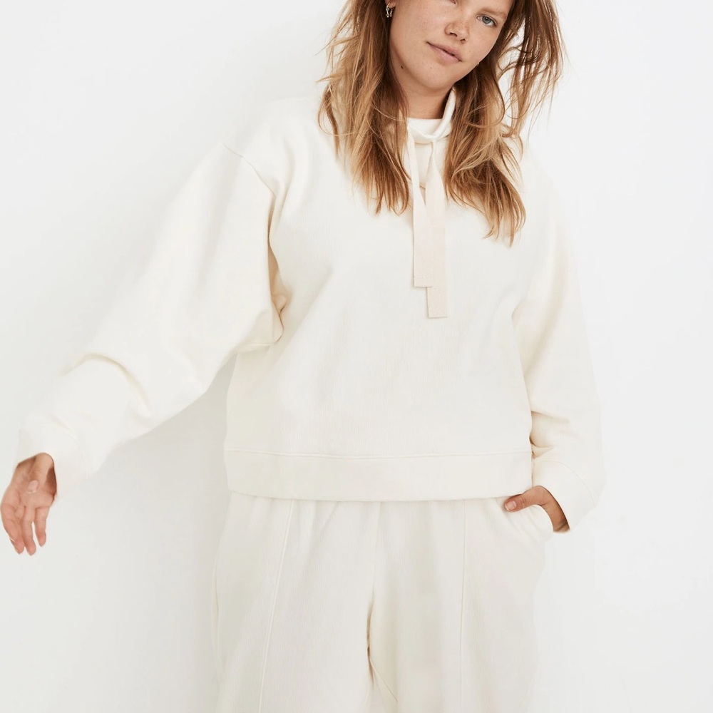 Madewell MWL Ribbed Funnelneck Sweatshirt